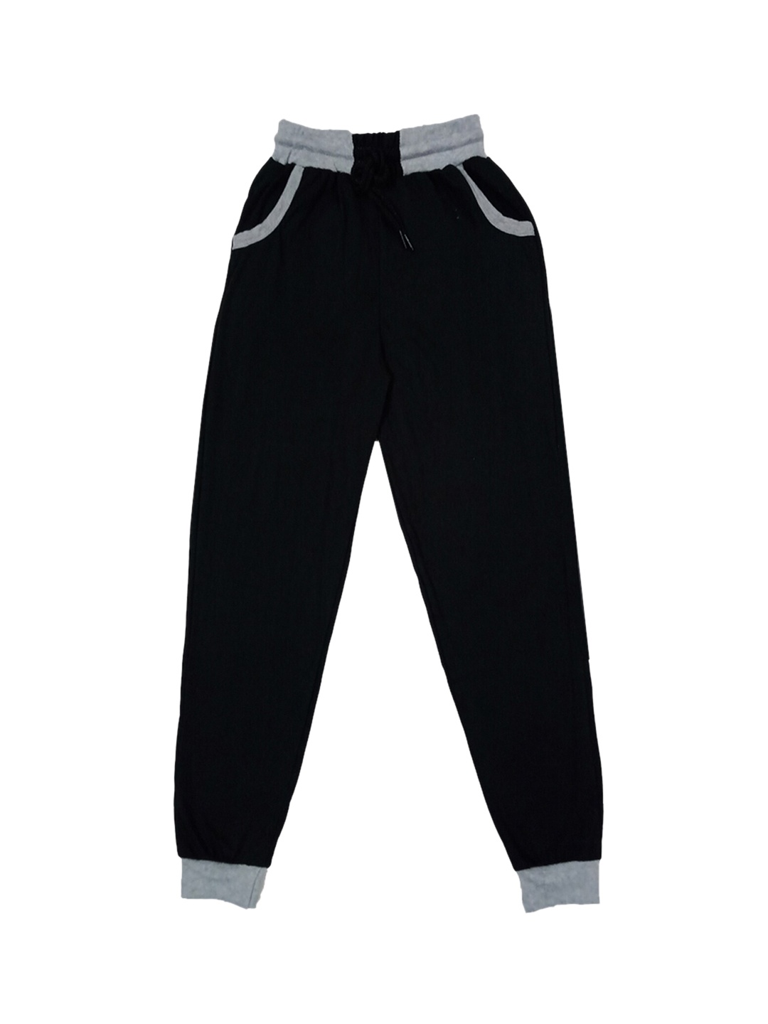 

IndiWeaves Boys Mid-Rise Cotton Joggers, Black