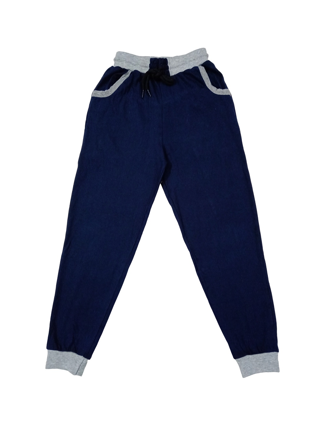 

IndiWeaves Boys Mid-Rise Pure Cotton Joggers, Navy blue