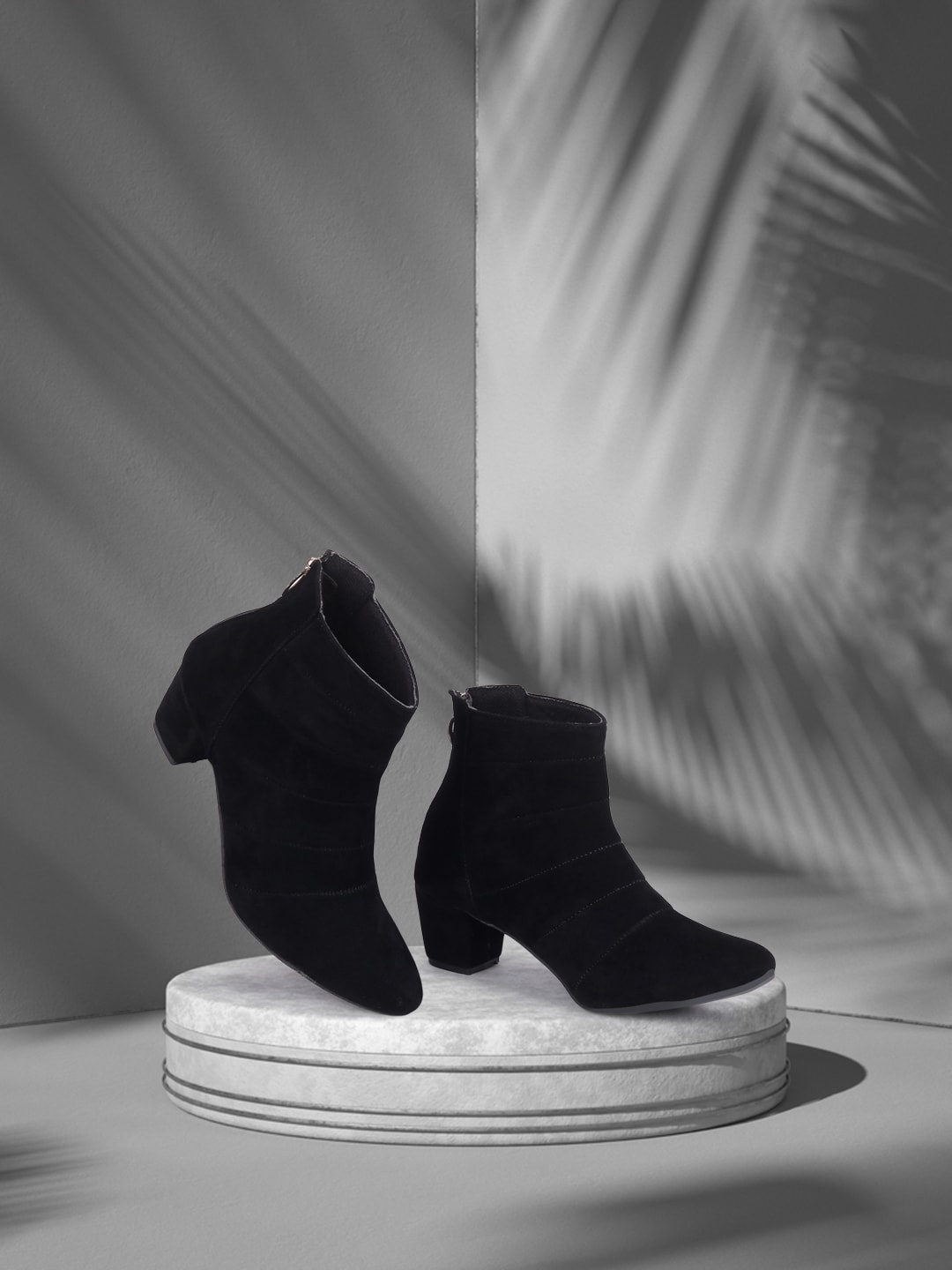 

OPHELIA Women Block-Heeled High-Top Regular Boots, Black