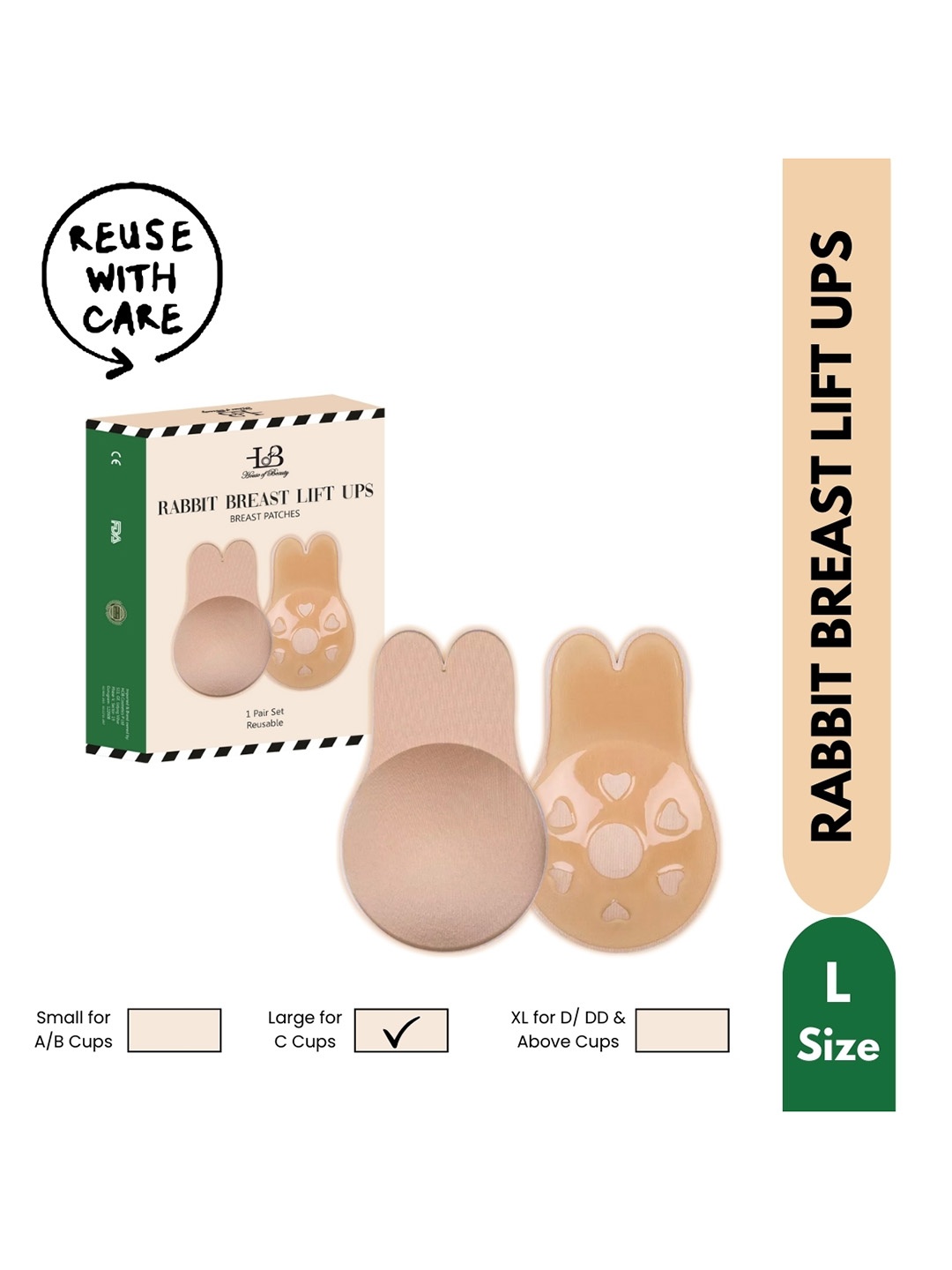 

House Of Beauty Rabbit Breast Lift Ups, Nude