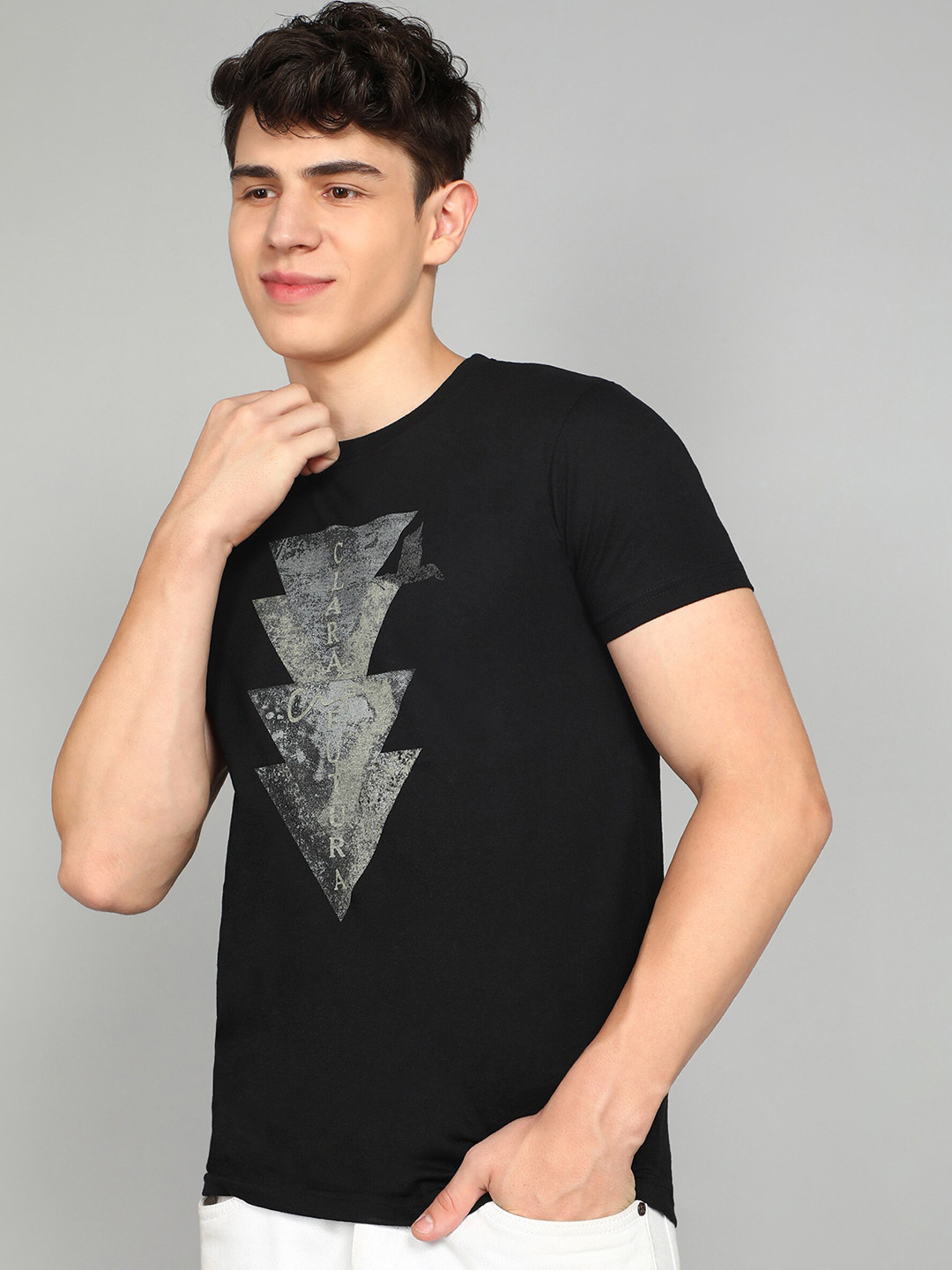 

Luke & Lilly Graphic Printed Cotton T-shirt, Black
