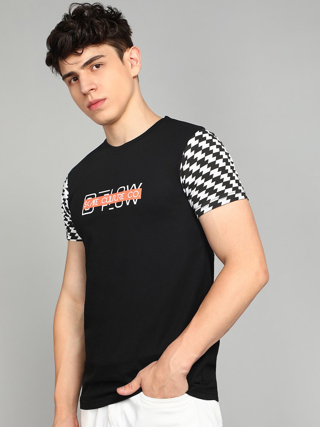 

Luke & Lilly Typography Printed Cotton T-shirt, Black