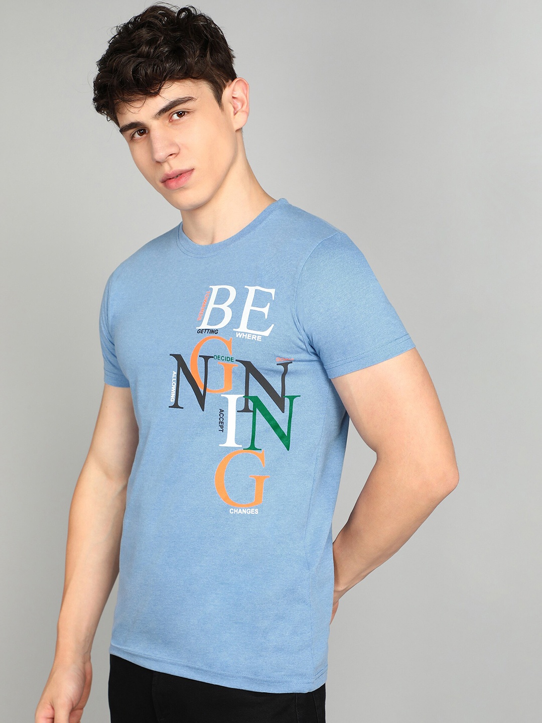 

Luke & Lilly Typography Printed Cotton T-shirt, Blue