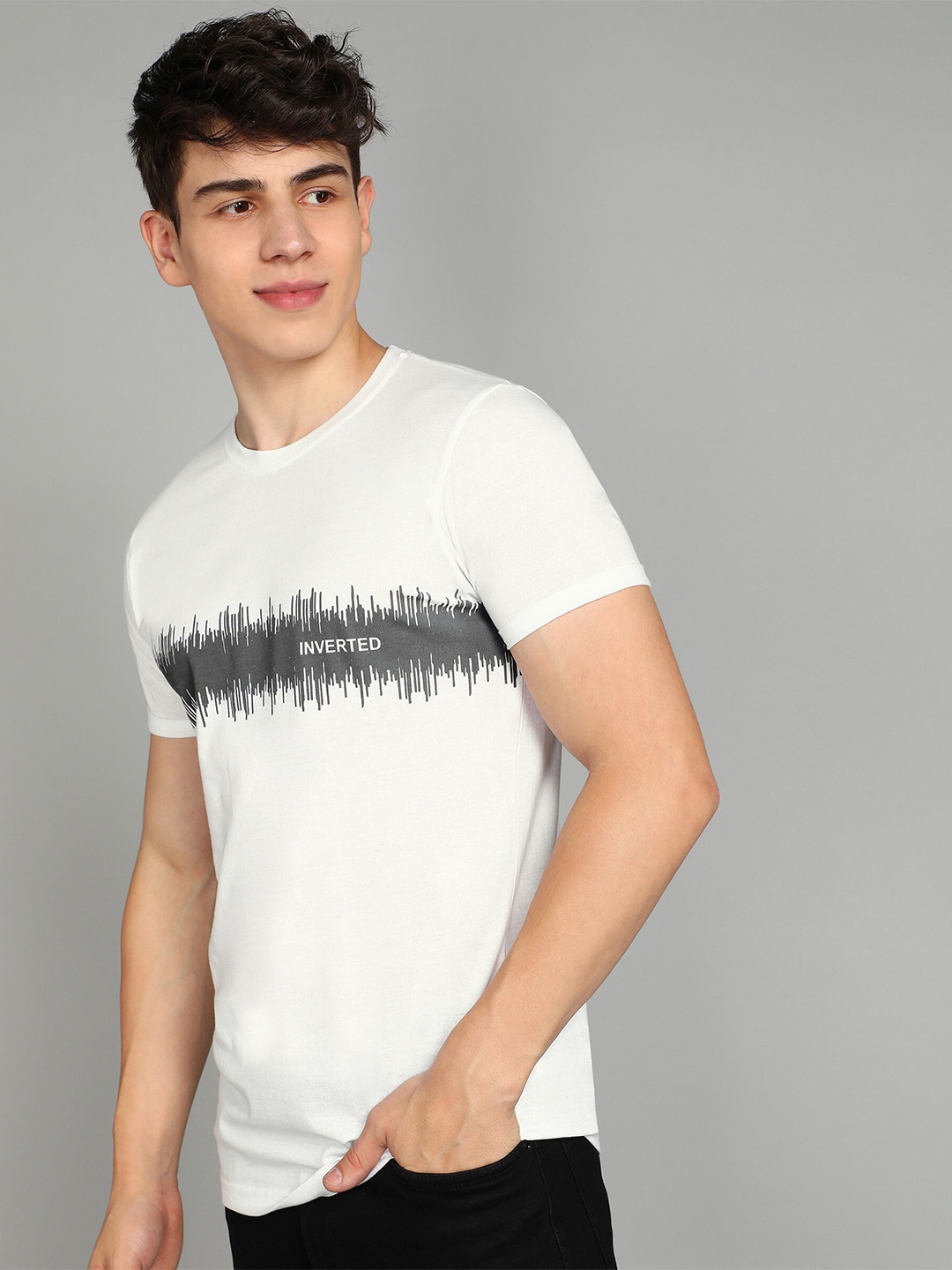 

Luke & Lilly Graphic Printed Cotton Casual T-shirt, White