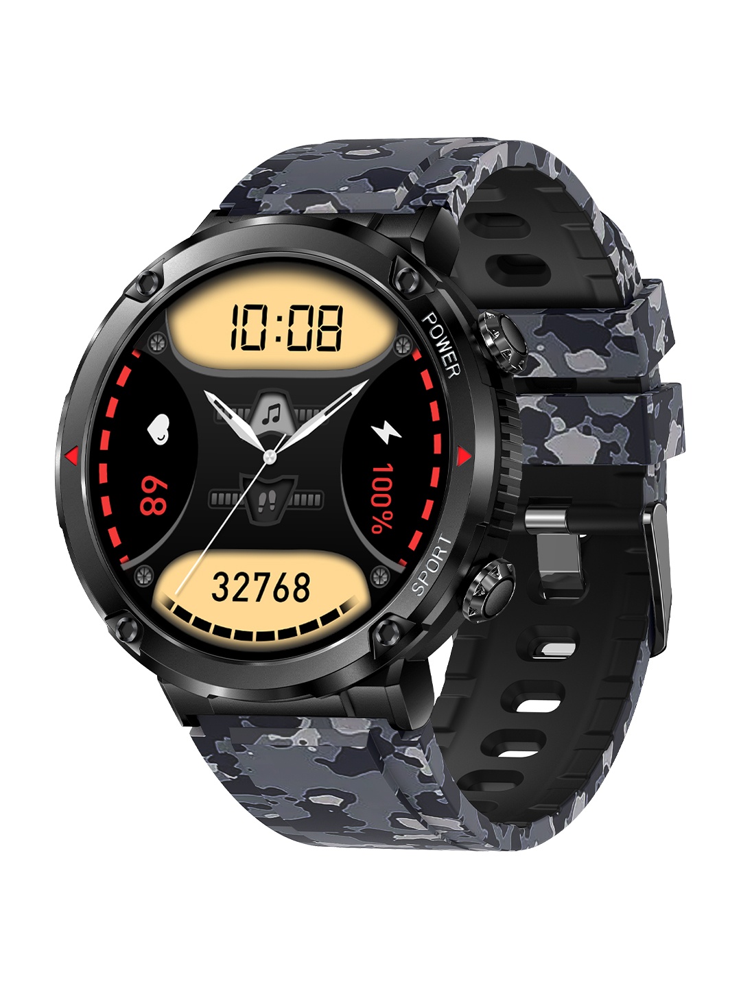 

Fire-Boltt Sphere 1.6" Sporty Rugged Smartwatch With Shock Proof Metal Body, Black
