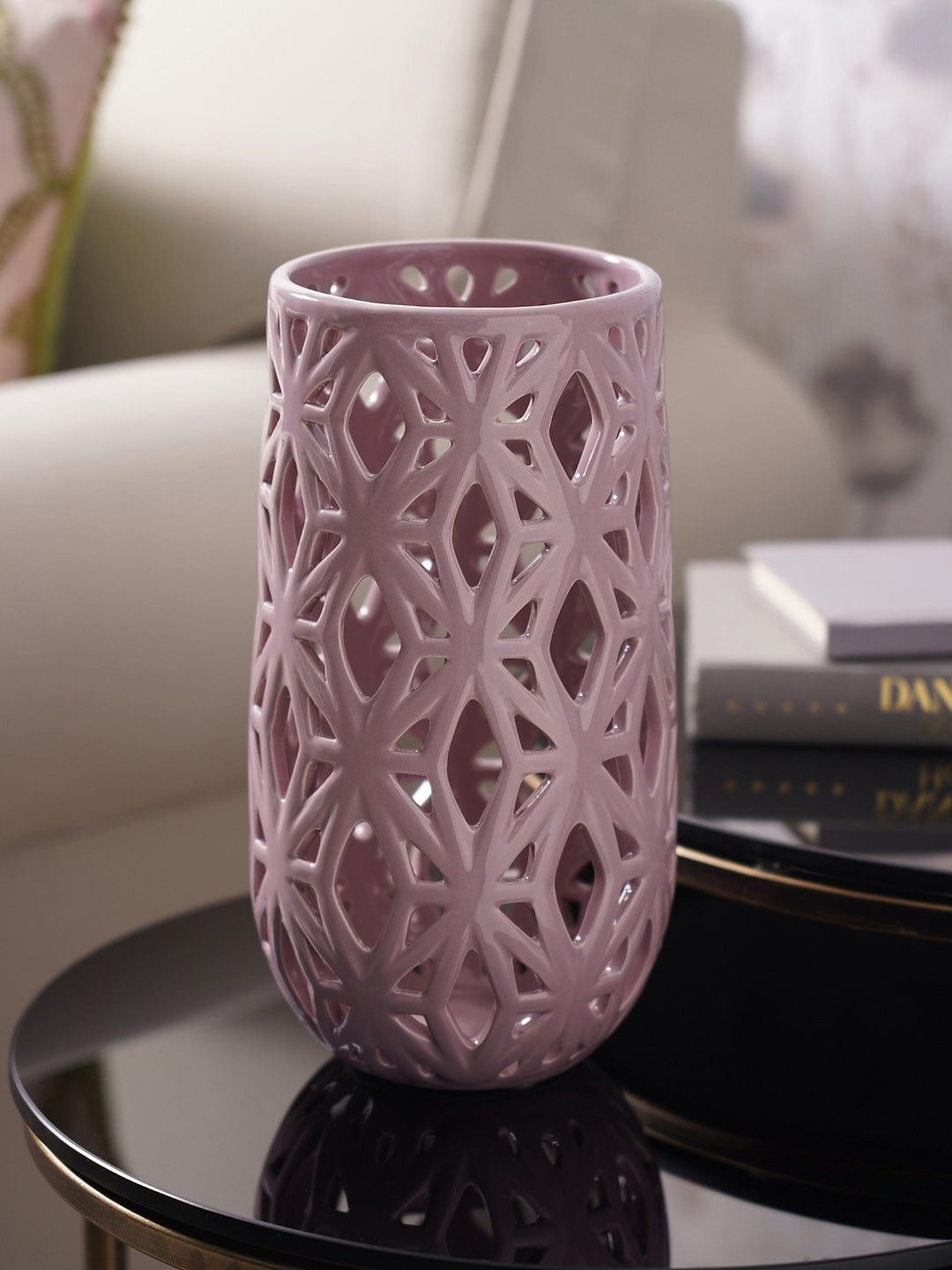 

Pure Home and Living Purple Intertwist Textured Ceramic Vase