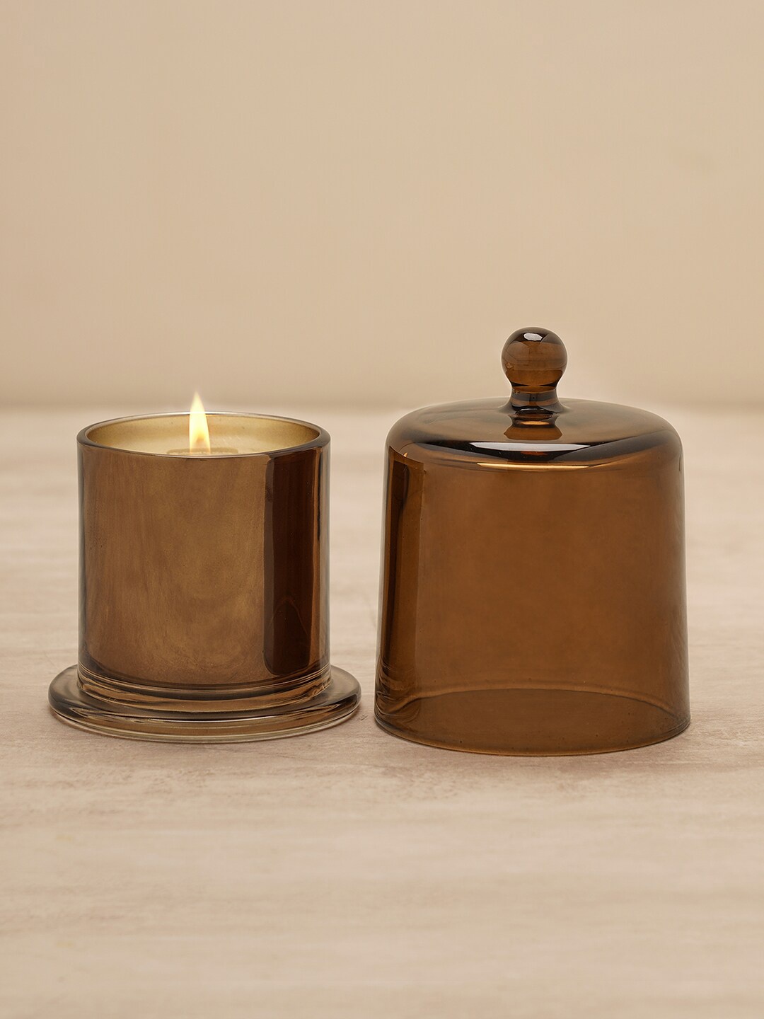 

Pure Home and Living Brown Peony & Blush Suede Jar Candle