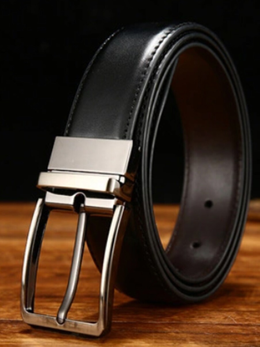 

HENEDA Men Reversible Formal Belt, Black