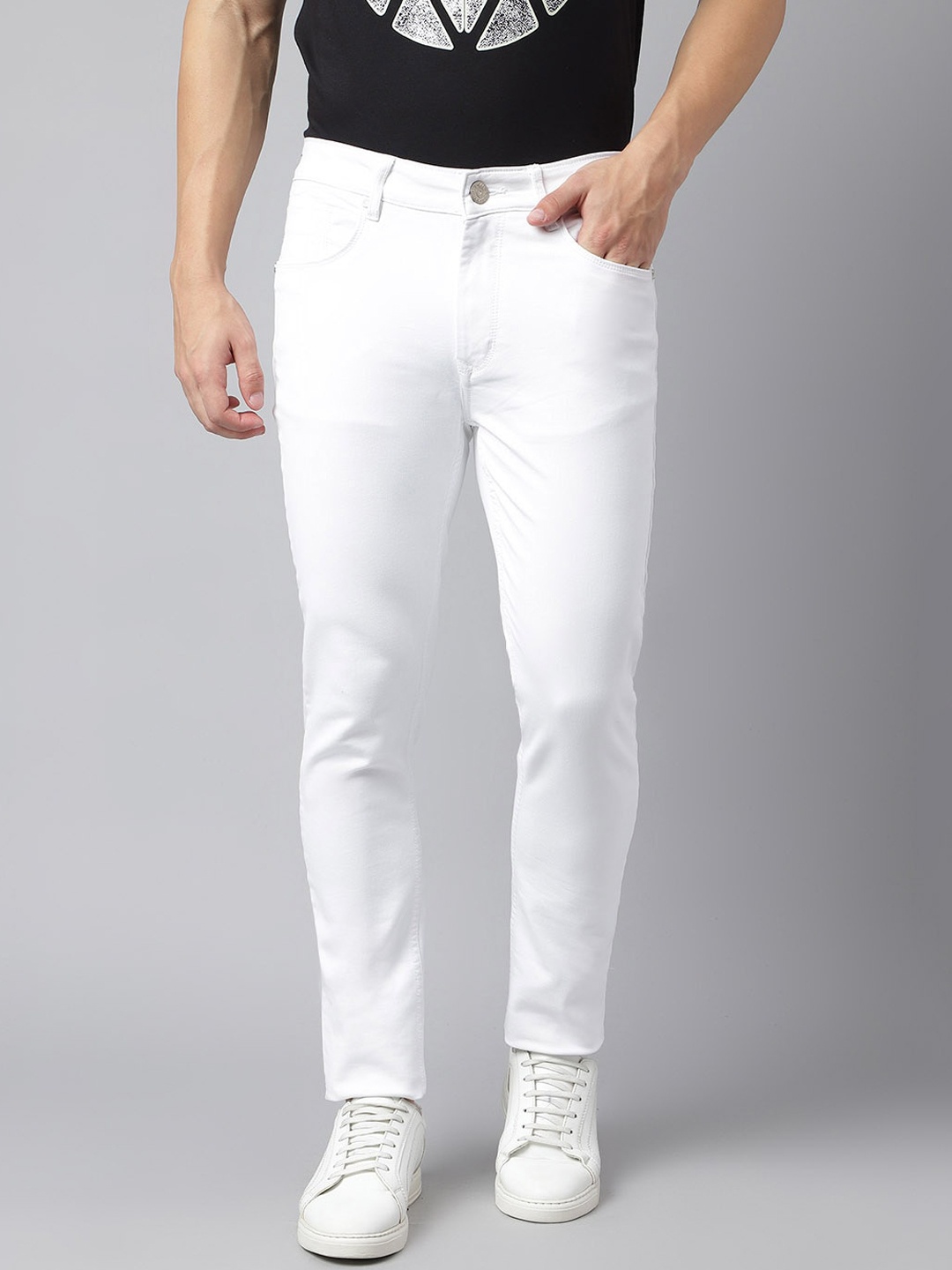 

Richlook Men Mid-Rise Slim Fit Stretchable Jeans, White