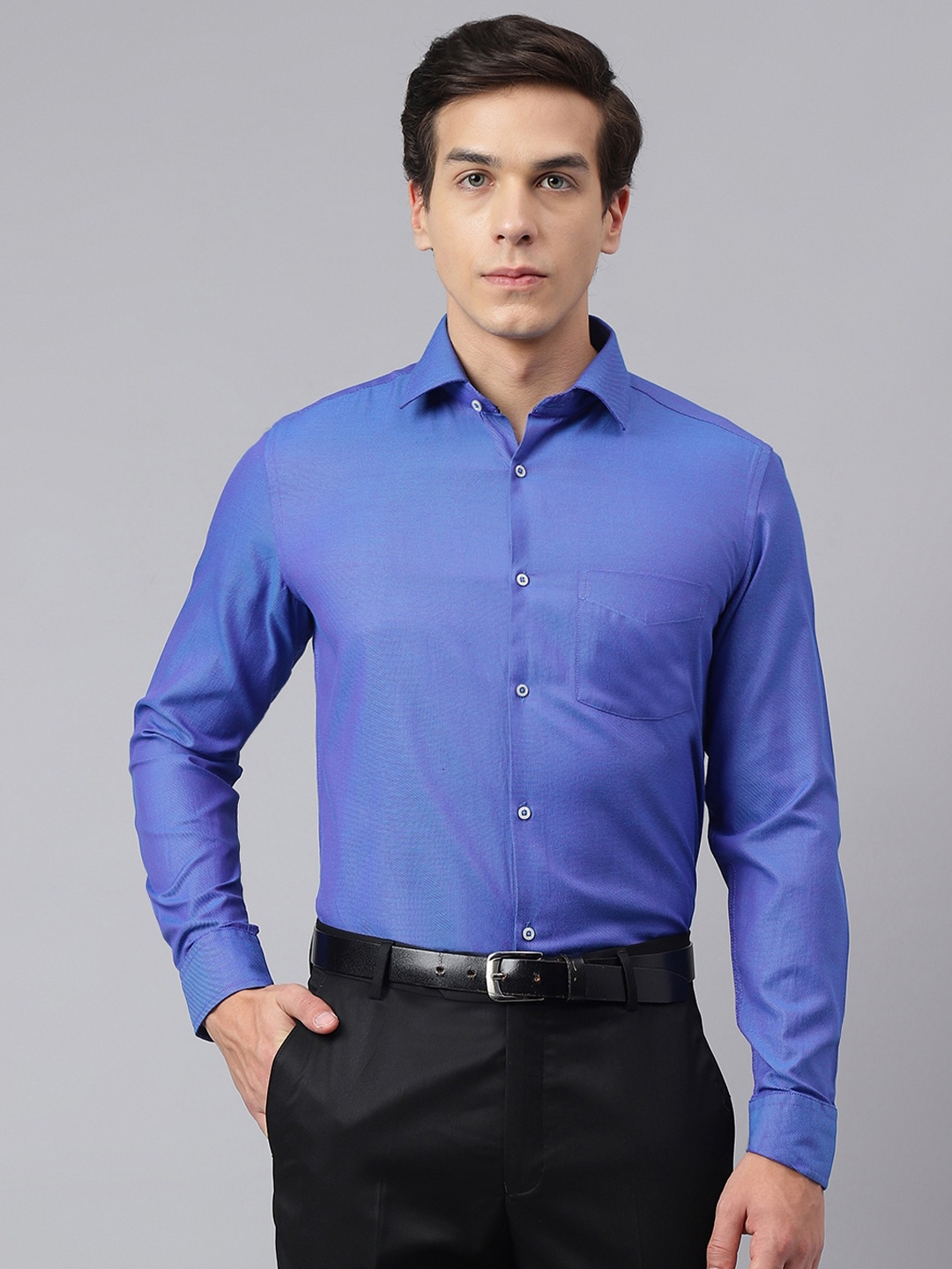 

Richlook Standard Fit Formal Shirt, Blue