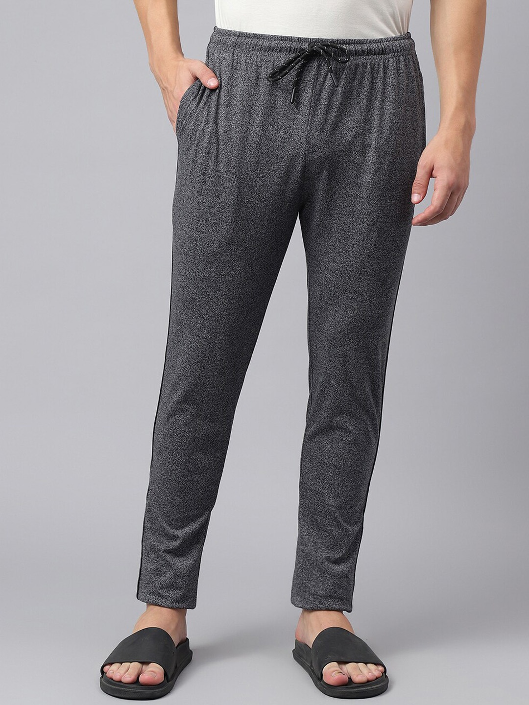 

Richlook Men Mid-Rise Track Pants, Grey