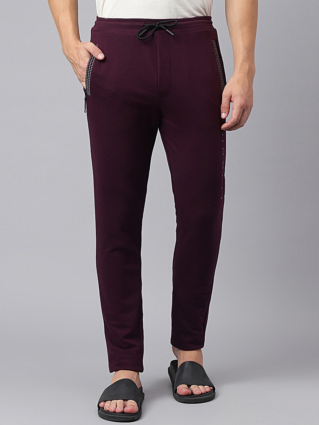 

Richlook Men Mid-Rise Track Pants, Purple