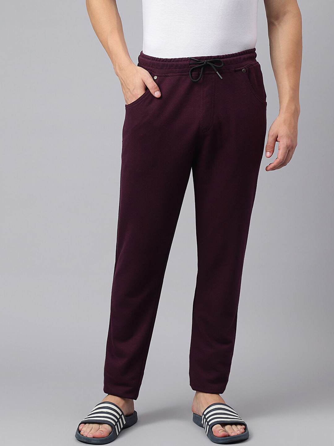 

Richlook Men Mid-Rise Track Pants, Purple