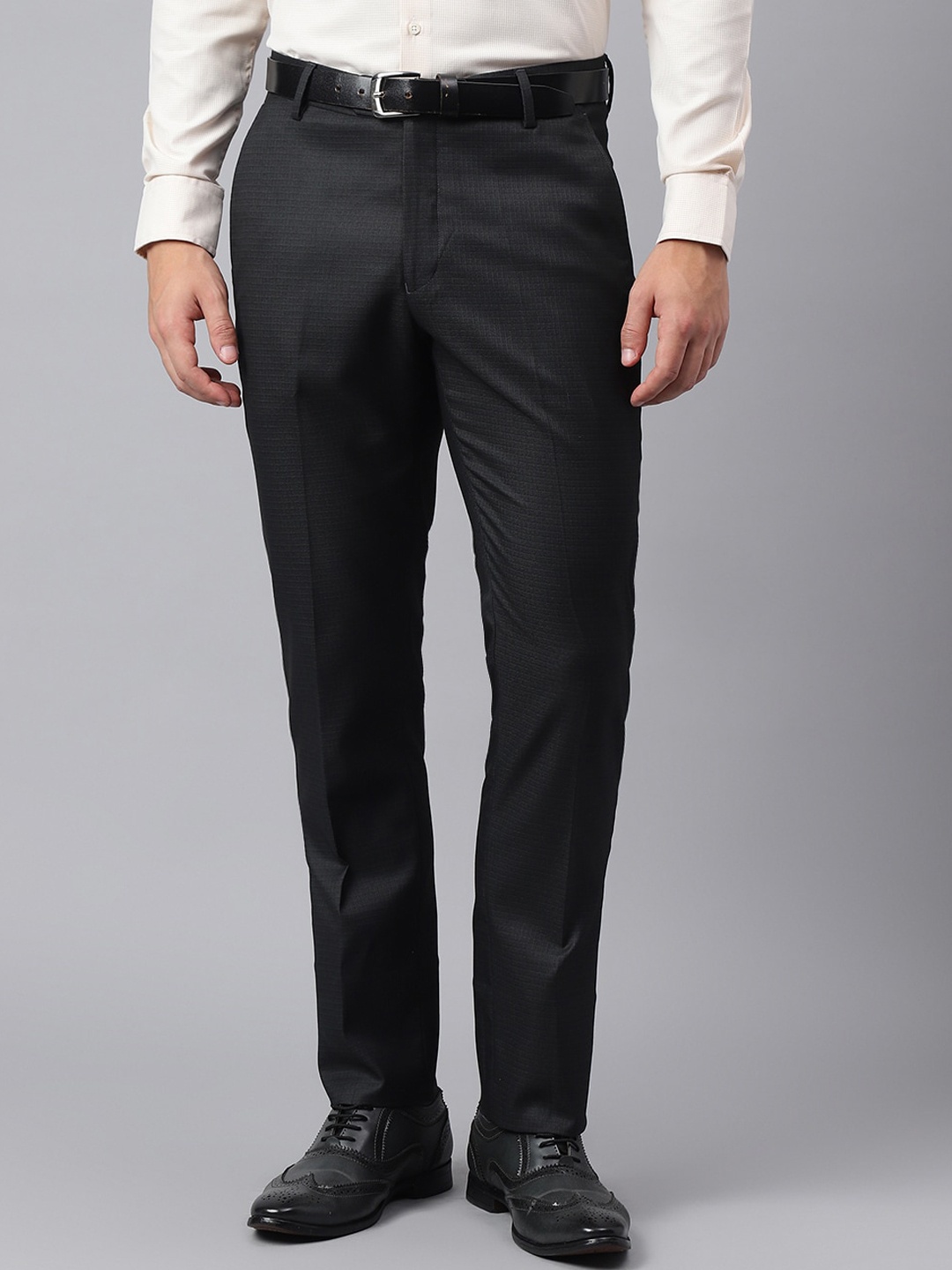 

Richlook Men Smart Straight Fit Formal Trouser, Navy blue