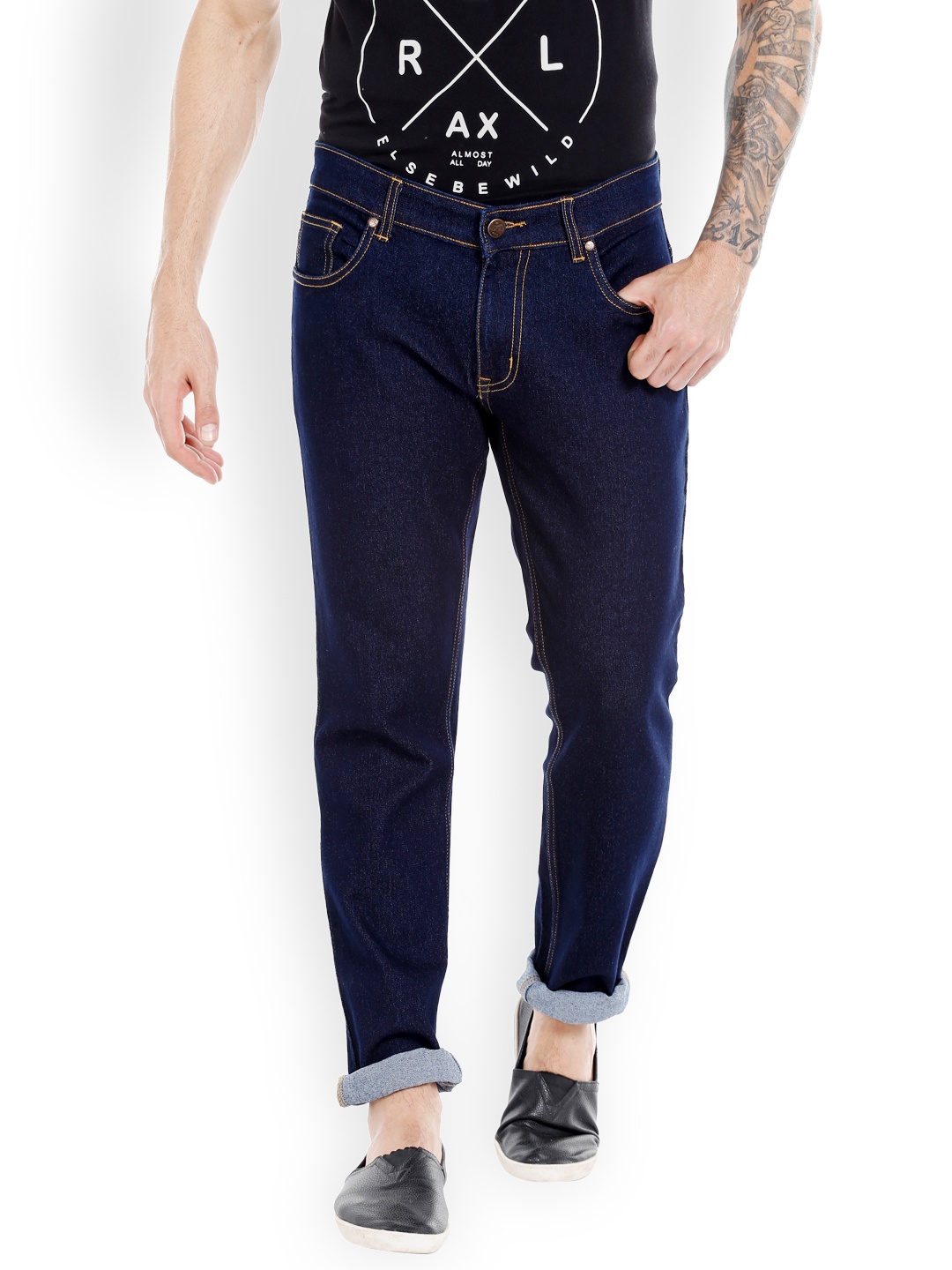 

High Star Men Blue Slim Fit Mid-Rise Clean Look Stretchable Jeans