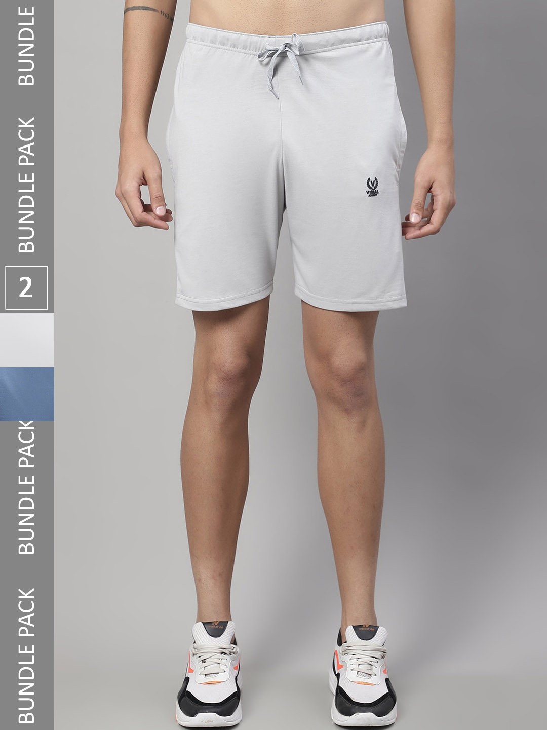 

MACK JONNEY Pack of 2 Cotton Sports Shorts, Multi