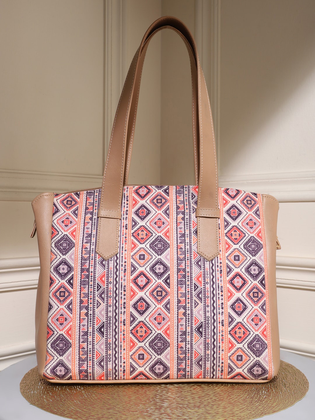

DEEBACO Printed Oversized Shoulder Bag, Pink