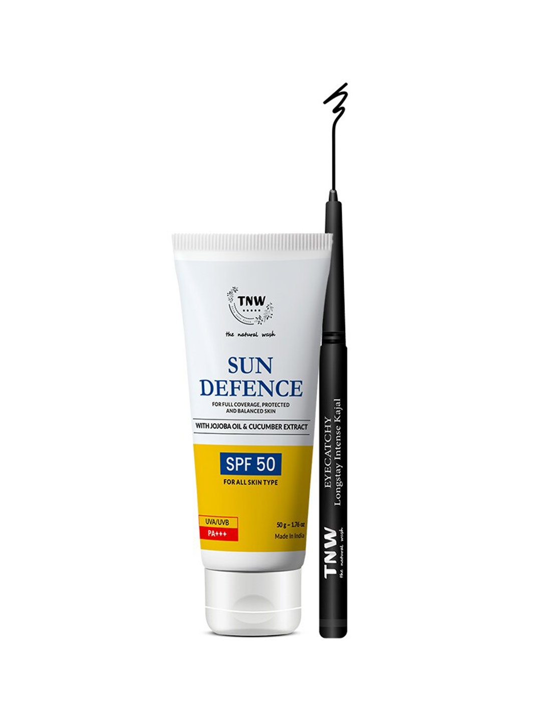 

TNW the natural wash Kajal and Sun Defence SPF 50 Cream, Black