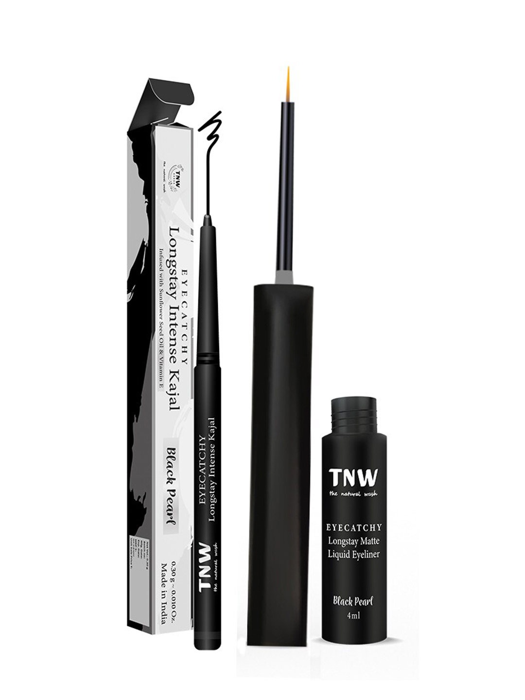 

TNW the natural wash Kajal & Eye Liner Make Up Gift Set, Black