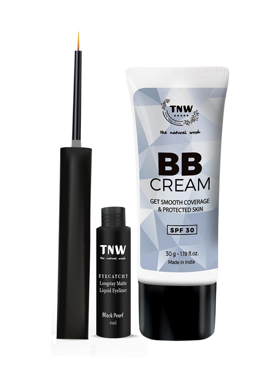 

TNW the natural wash BB Cream Light Shade & Matte Liquid Eyeline, Black