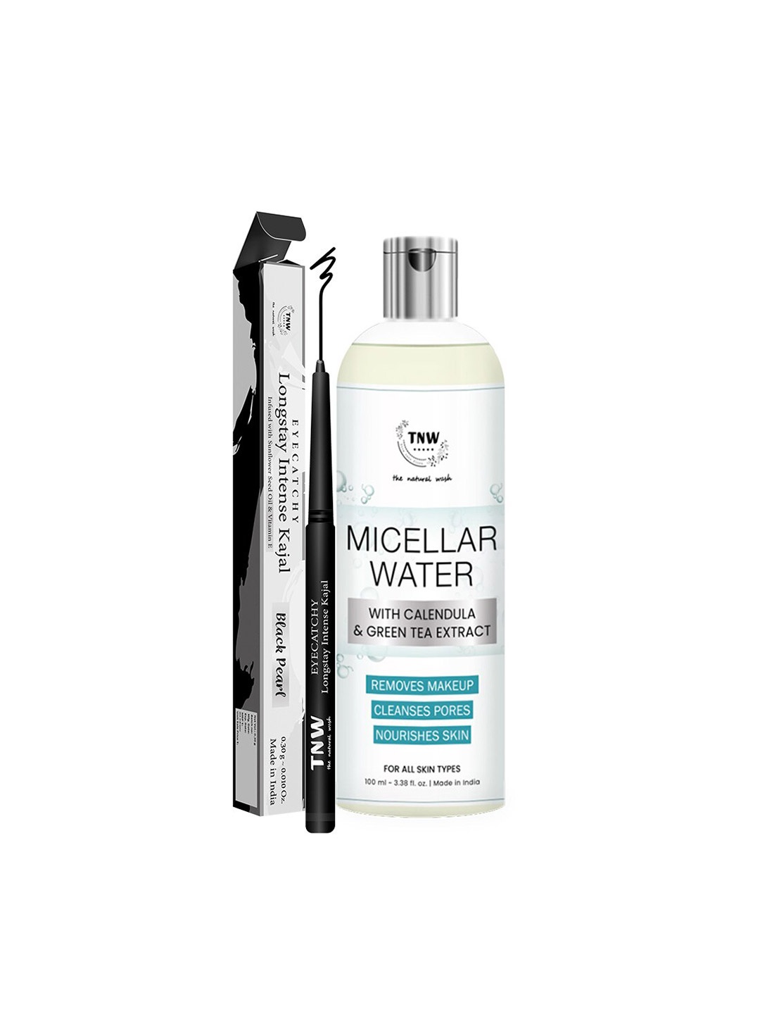 

TNW the natural wash Intense Kajal and Micellar Water, Black