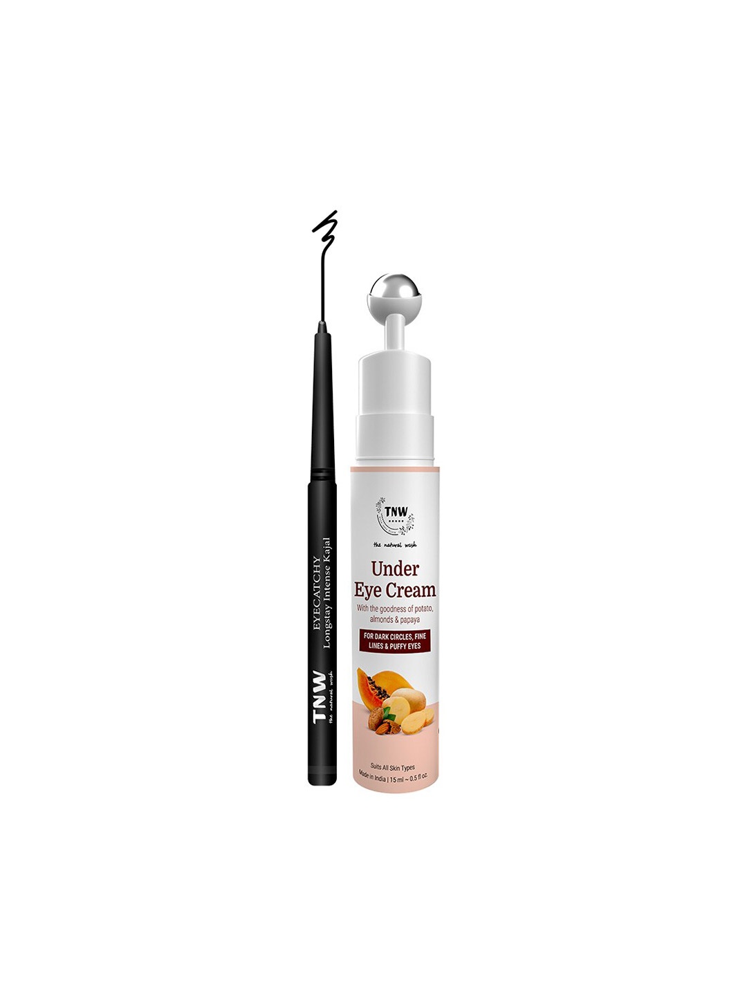 

TNW the natural wash Intense Kajal & Under Eye Cream Make up Gift Set, Black