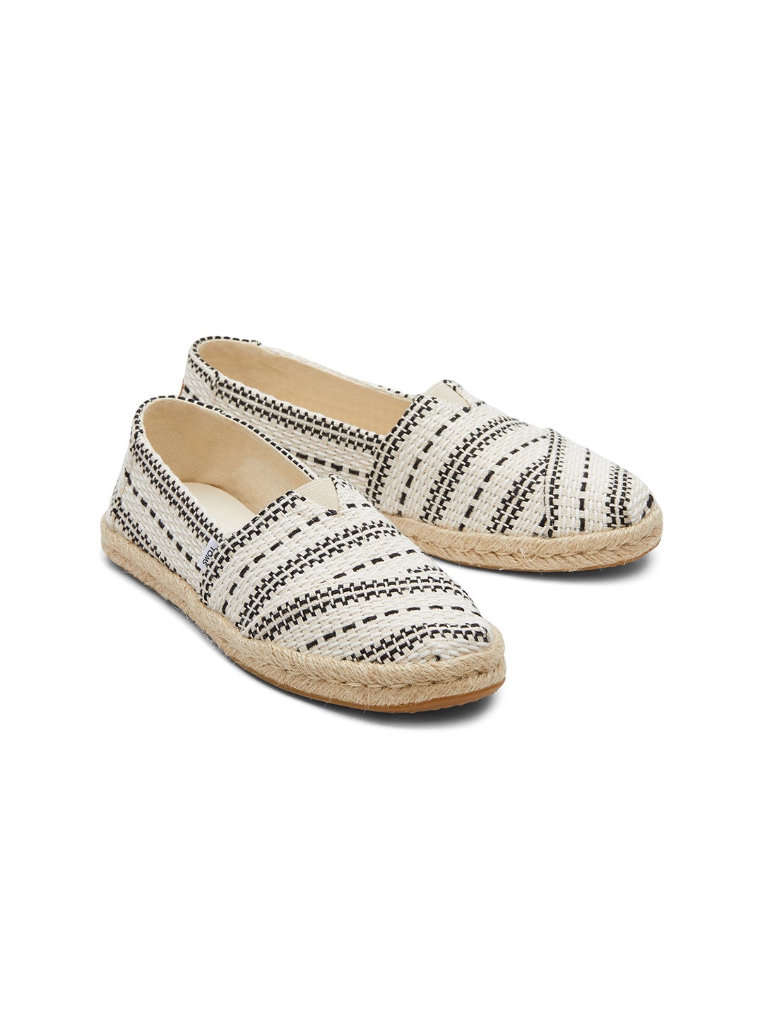 

TOMS Women Woven Design Lightweight Espadrilles, Off white