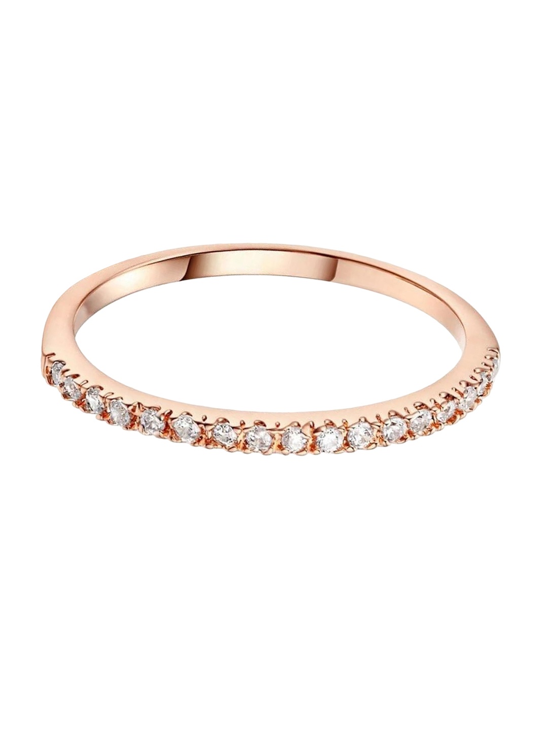 

MYKI 18KT Rose Gold-Plated CZ-Studded Finger Ring