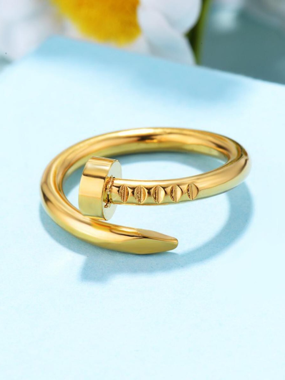 

MYKI Gold-Plated Nail Shape Ring