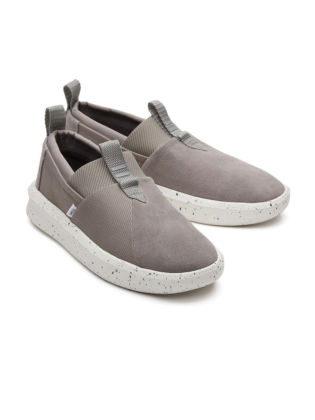 

TOMS Men Lightweight & OrthoLite EcoLT-Hybrid Canvas Contrast Sole Slip -On Sneakers, Grey