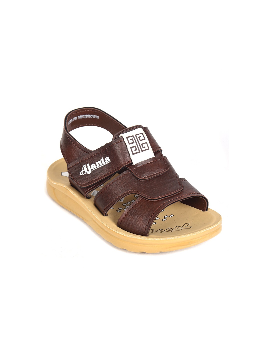 

Ajanta Boys Textured Comfort Sandals, Coffee brown