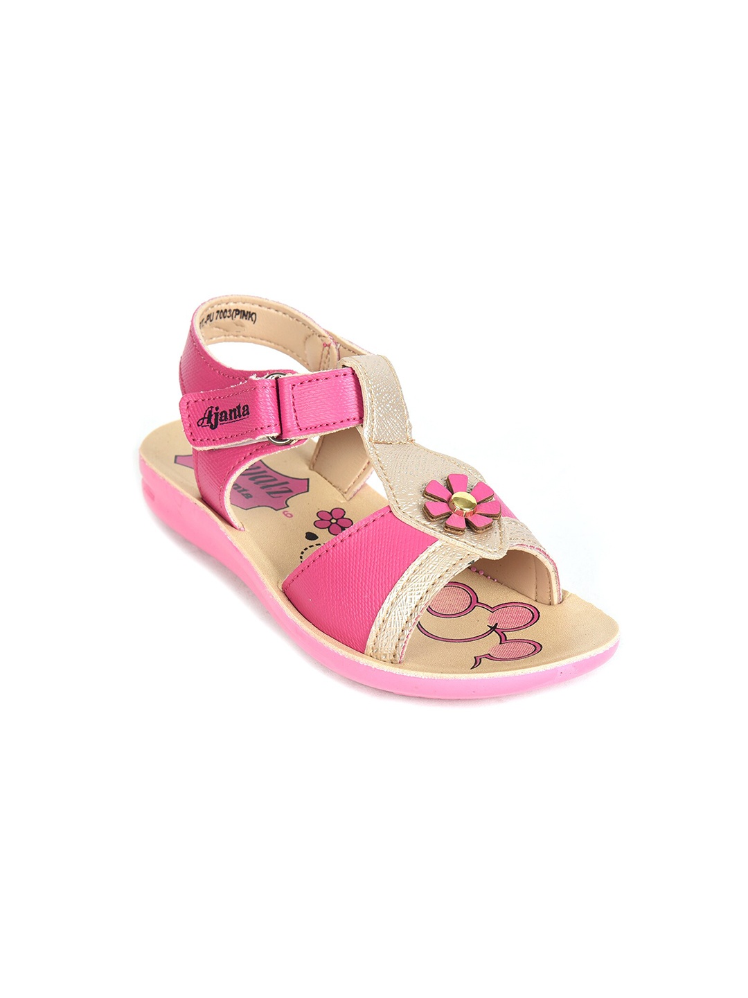 

Ajanta Kids Textured Comfort Sandals, Beige