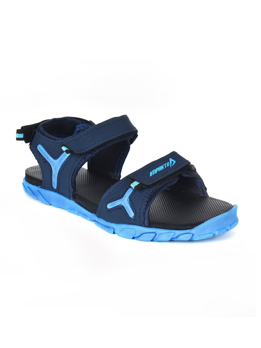 

IMPAKTO Boys Velcro Closure Sport Sandals, Navy blue