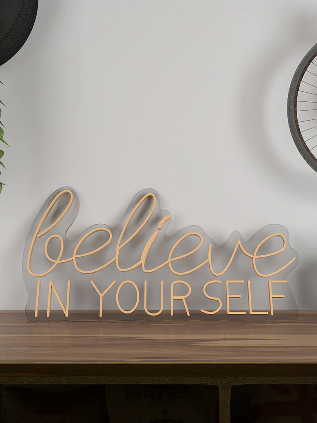 

WALLMANTRA Believe In yourself LED Neon Light (Available in Multiple Colors), Off white