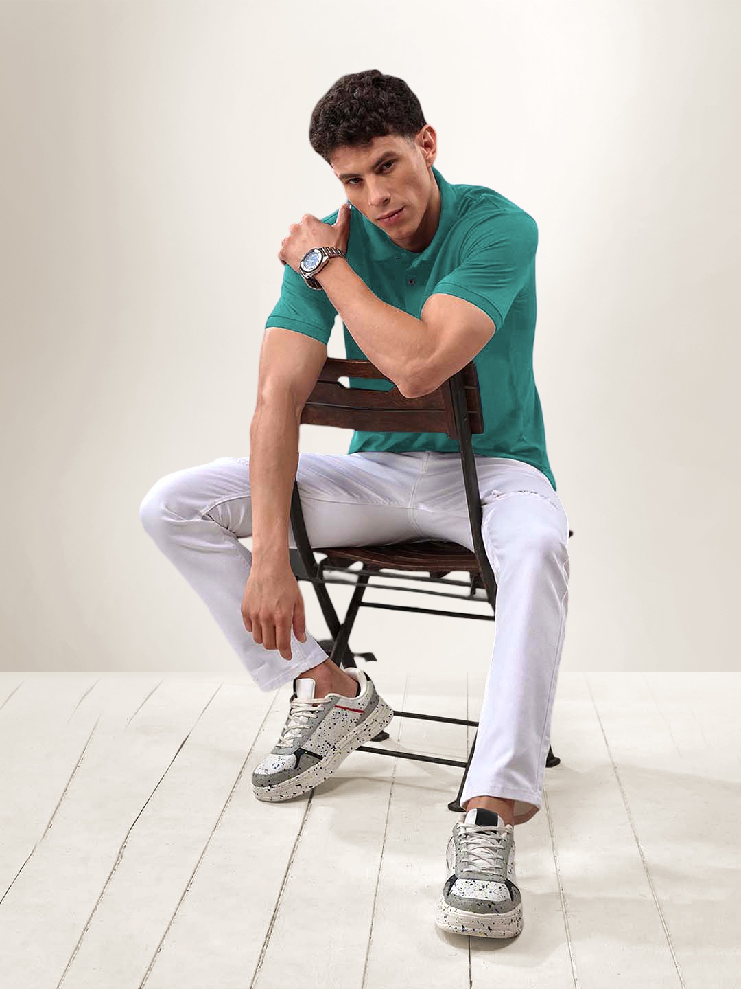

LUX NITRO Polo Collar Anti Odour Pockets T-shirt, Green