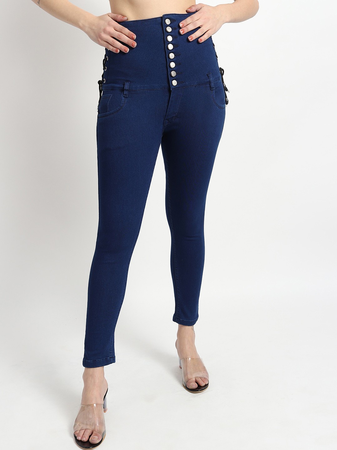 

BAESD Women Jean Slim Fit High-Rise Stretchable Jeans, Blue