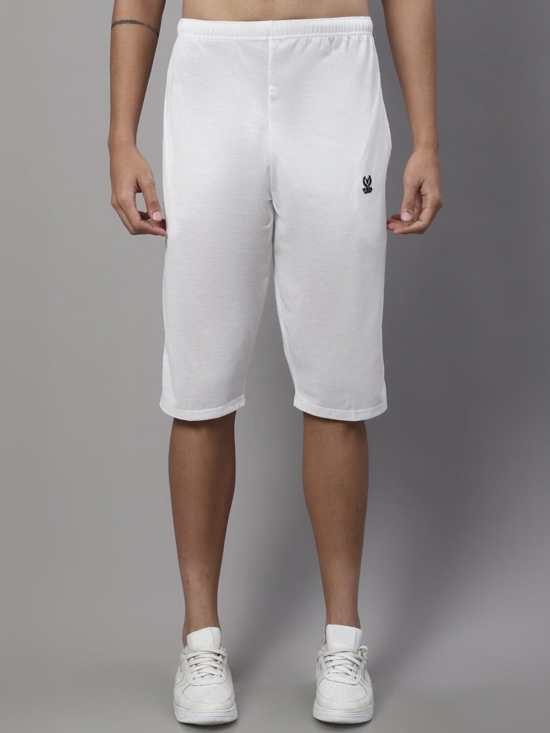 

VIMAL JONNEY Men Cotton Sports Shorts, White