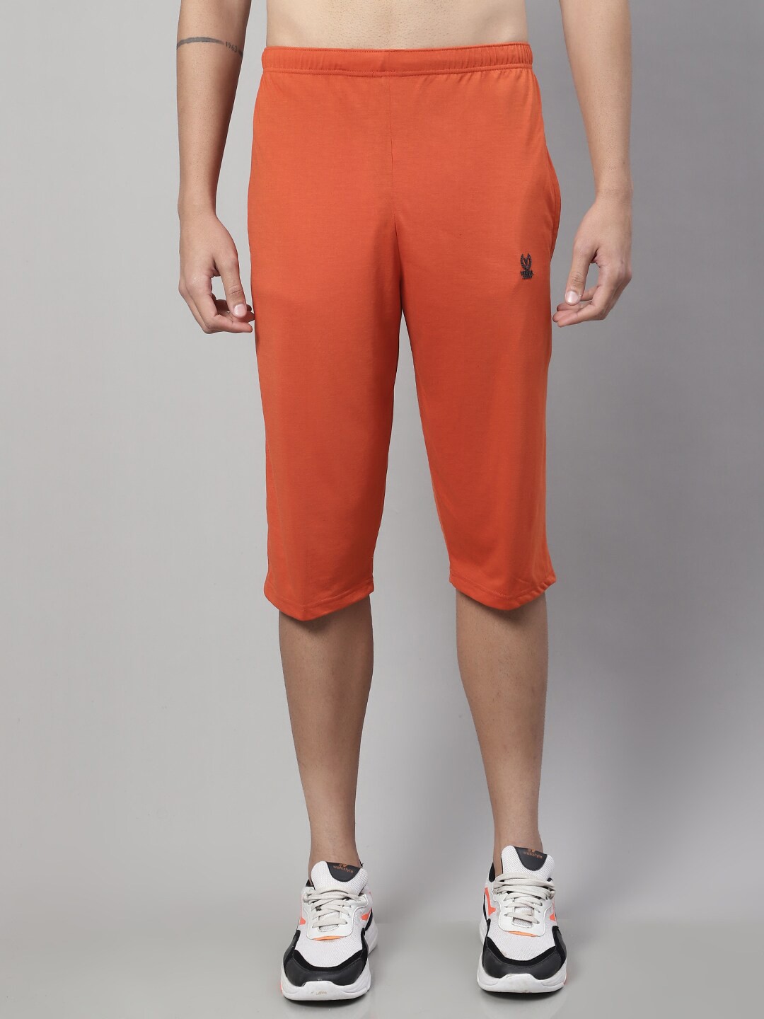 

MACK JONNEY Men Cotton Sports Shorts, Orange