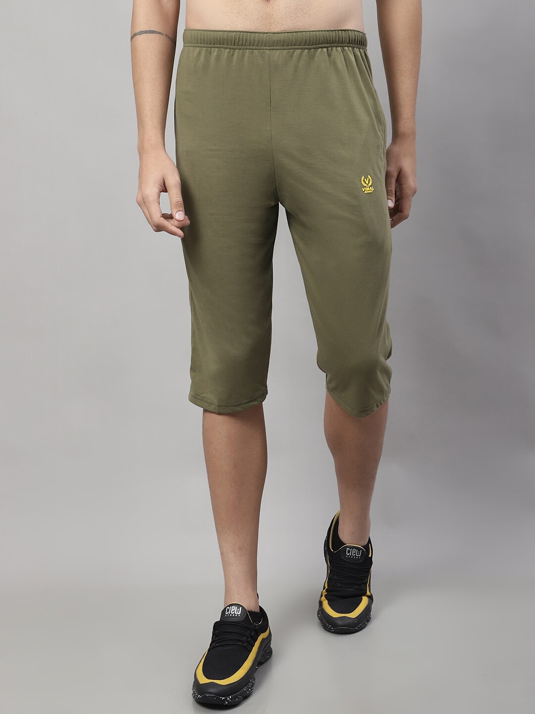 

MACK JONNEY Men Cotton Sports Shorts, Green