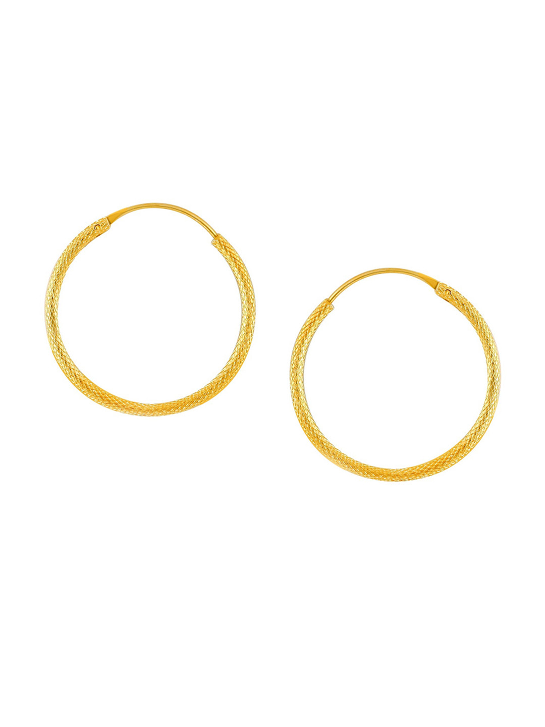

Vighnaharta Gold-Toned Circular Hoop Earrings