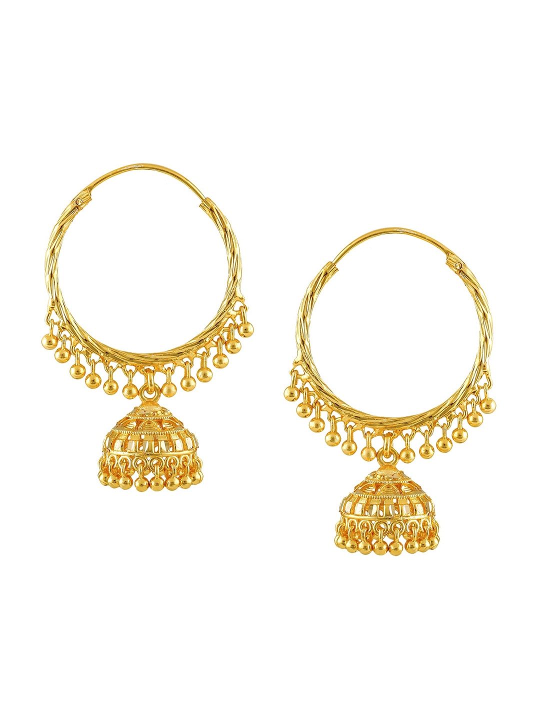 

Vighnaharta Gold-Plated Hoop Earrings