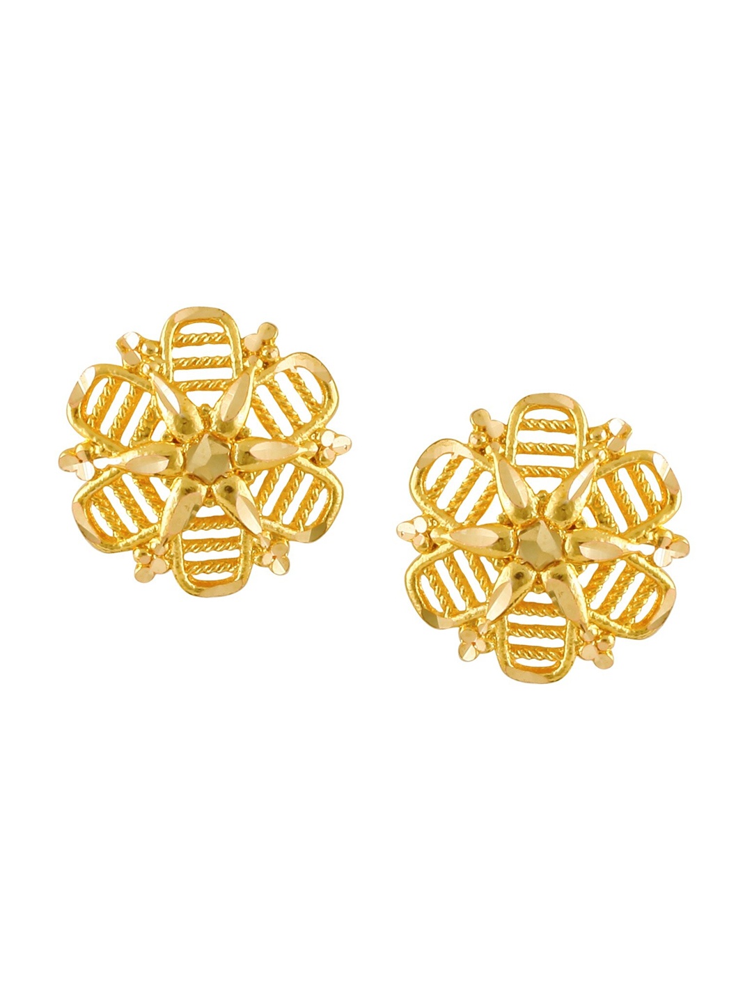 

Vighnaharta Gold Plated Floral Studs Earrings