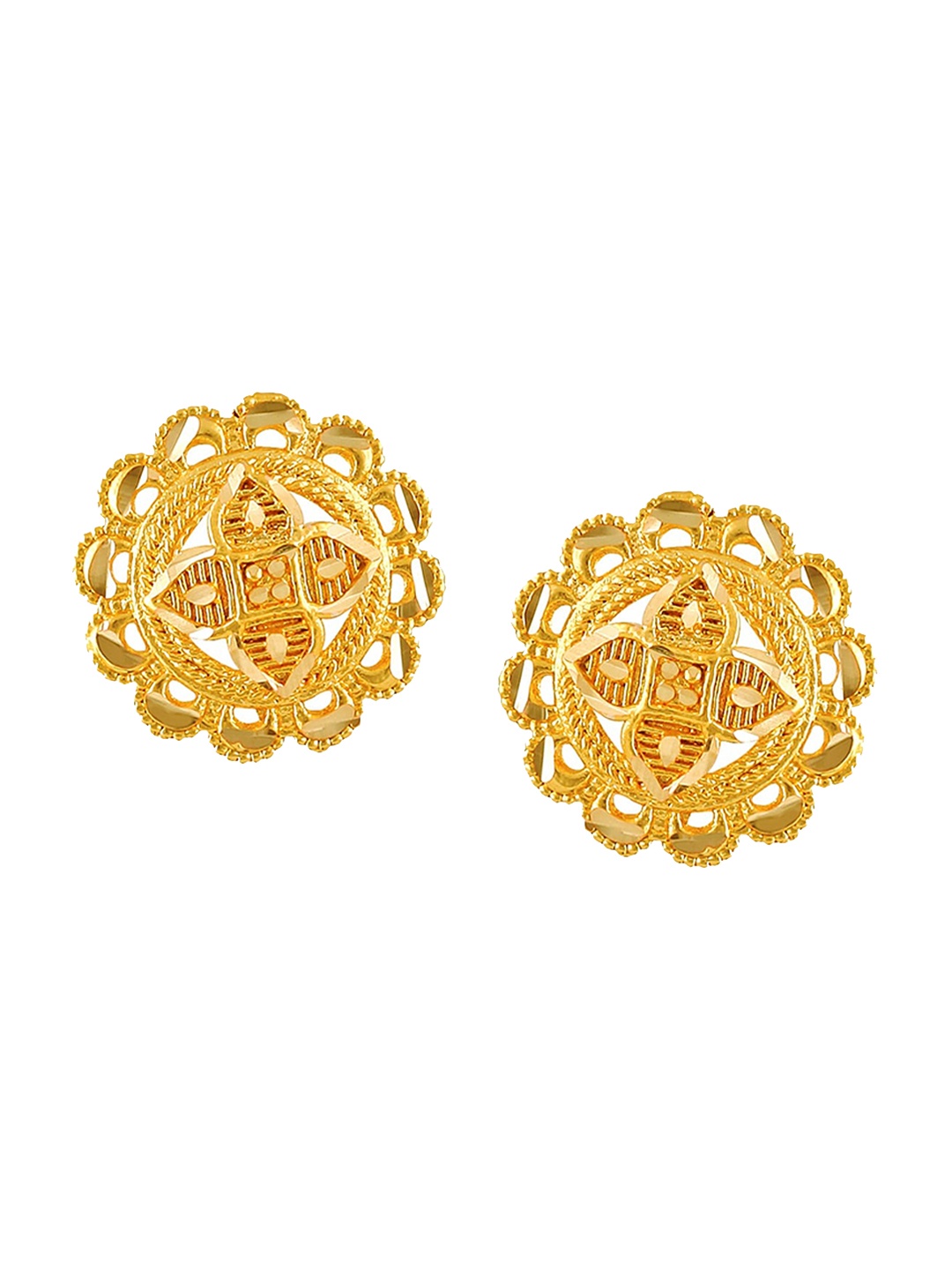 

Vighnaharta Gold Plated Floral Studs Earrings