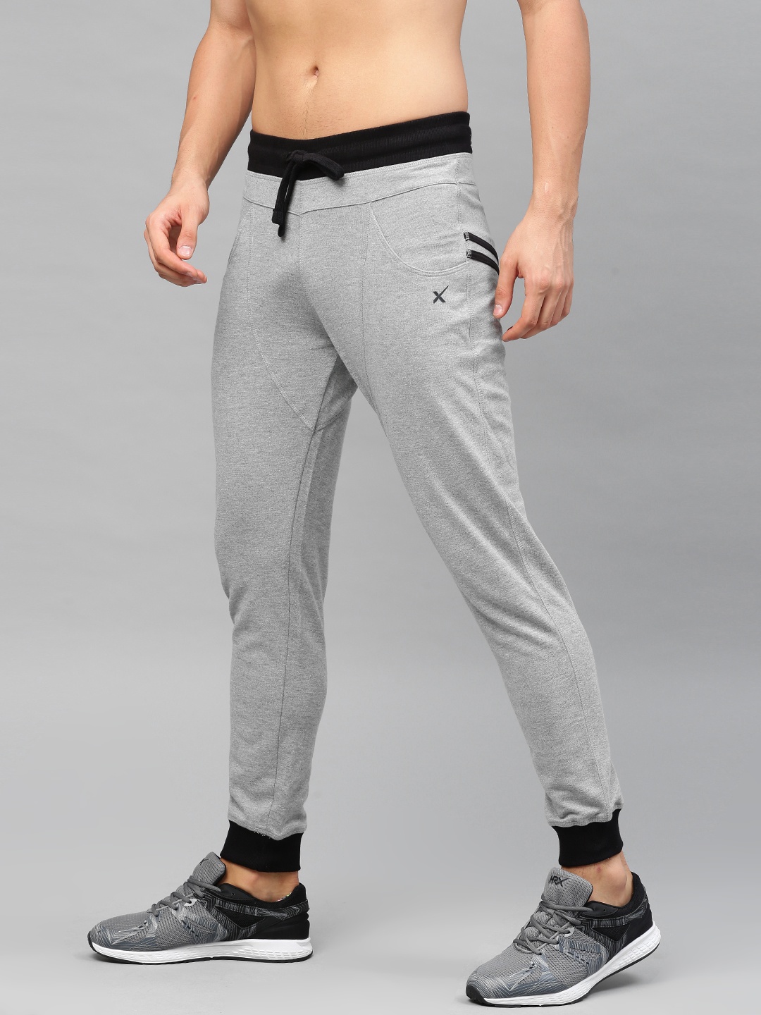 

HRX Active by Hrithik Roshan Grey Melange Solid Joggers