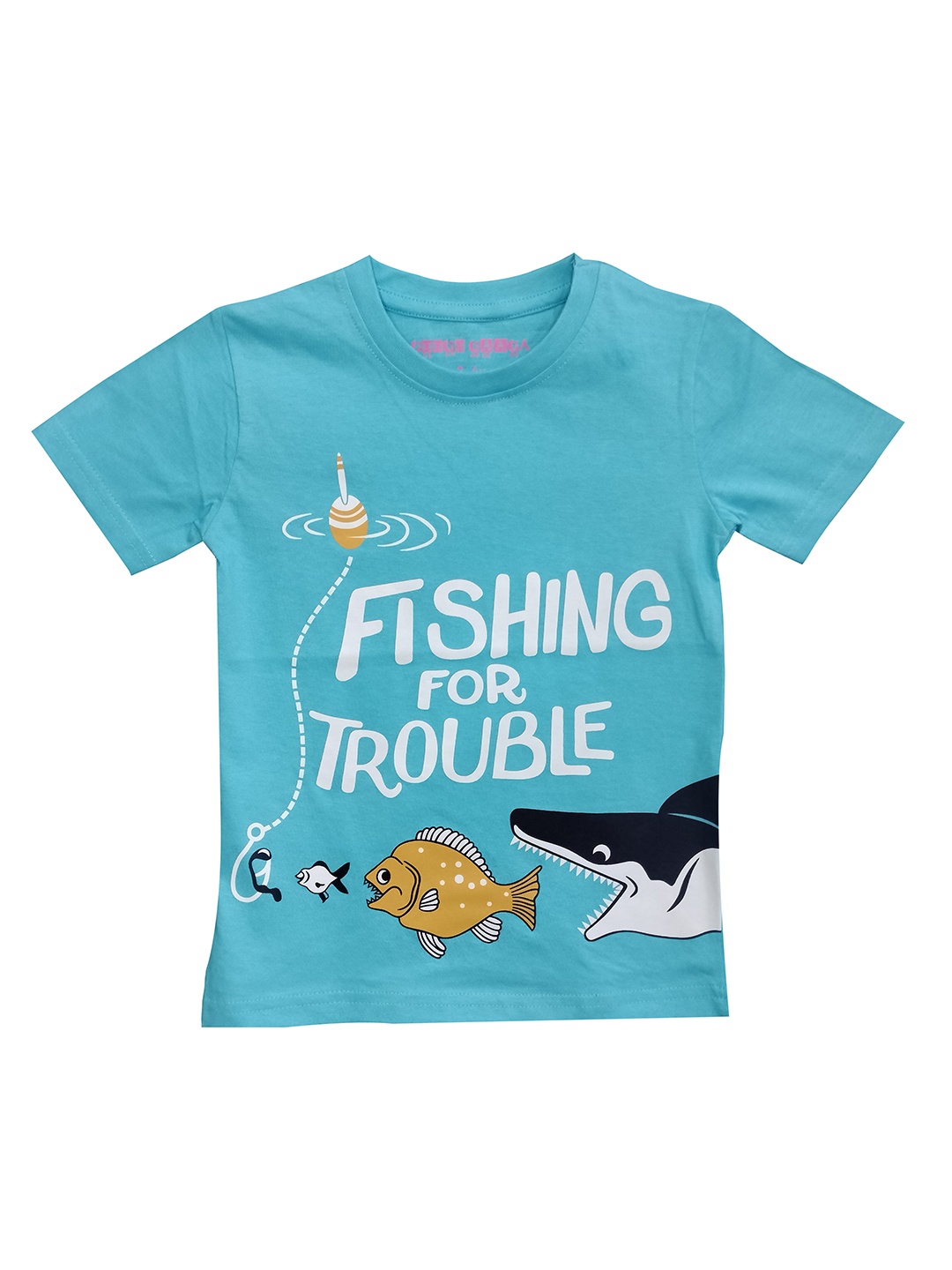 

Googo Gaaga Boys Typography Printed Cotton T-shirt, Blue