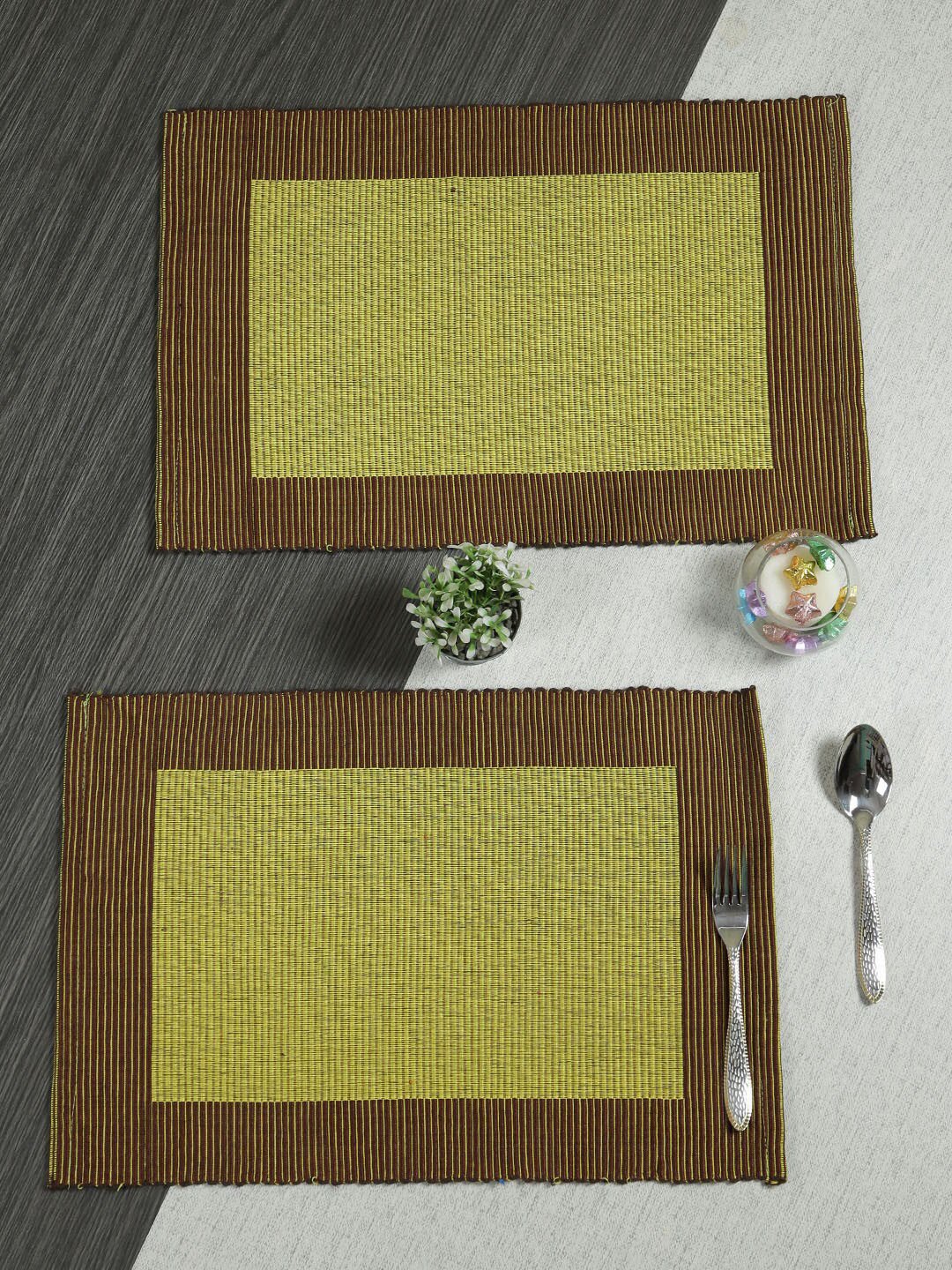 

Soumya Green 6 Pieces Printed Cotton Table Placemats