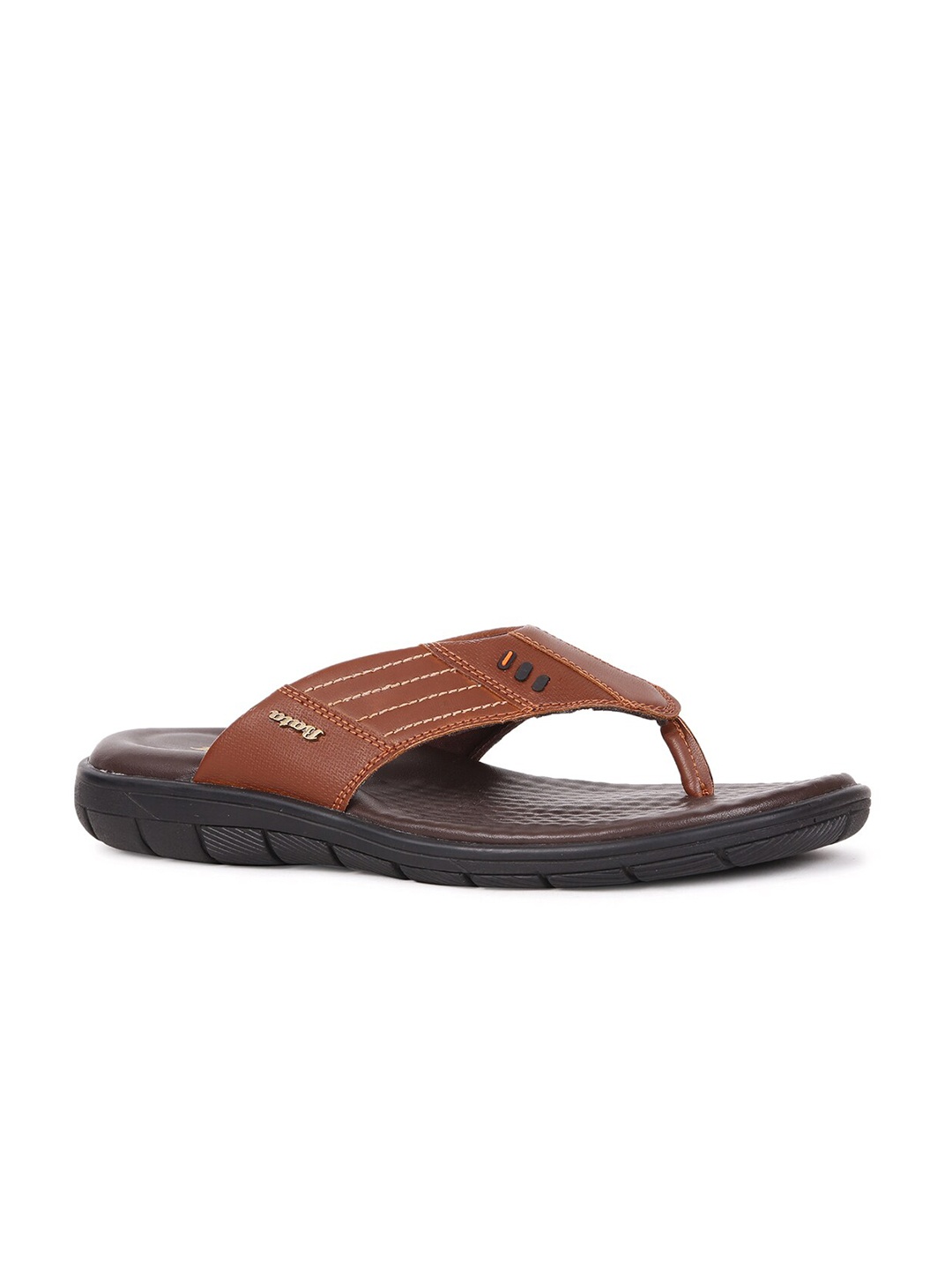 

Bata Men Textured Comfort Sandals, Tan