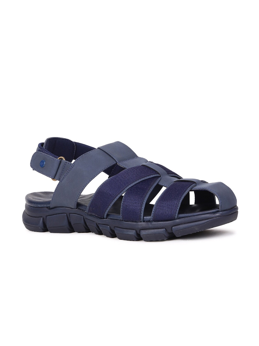 

Bata comfit Men Textured Fisherman Sandals, Navy blue