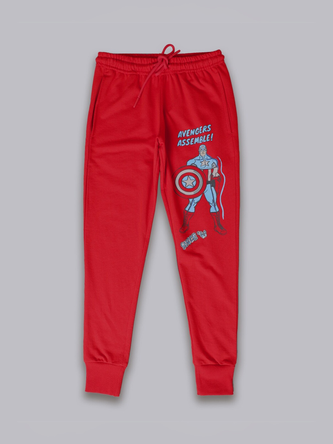 

Kids Ville Boys Captain America Printed Joggers, Red