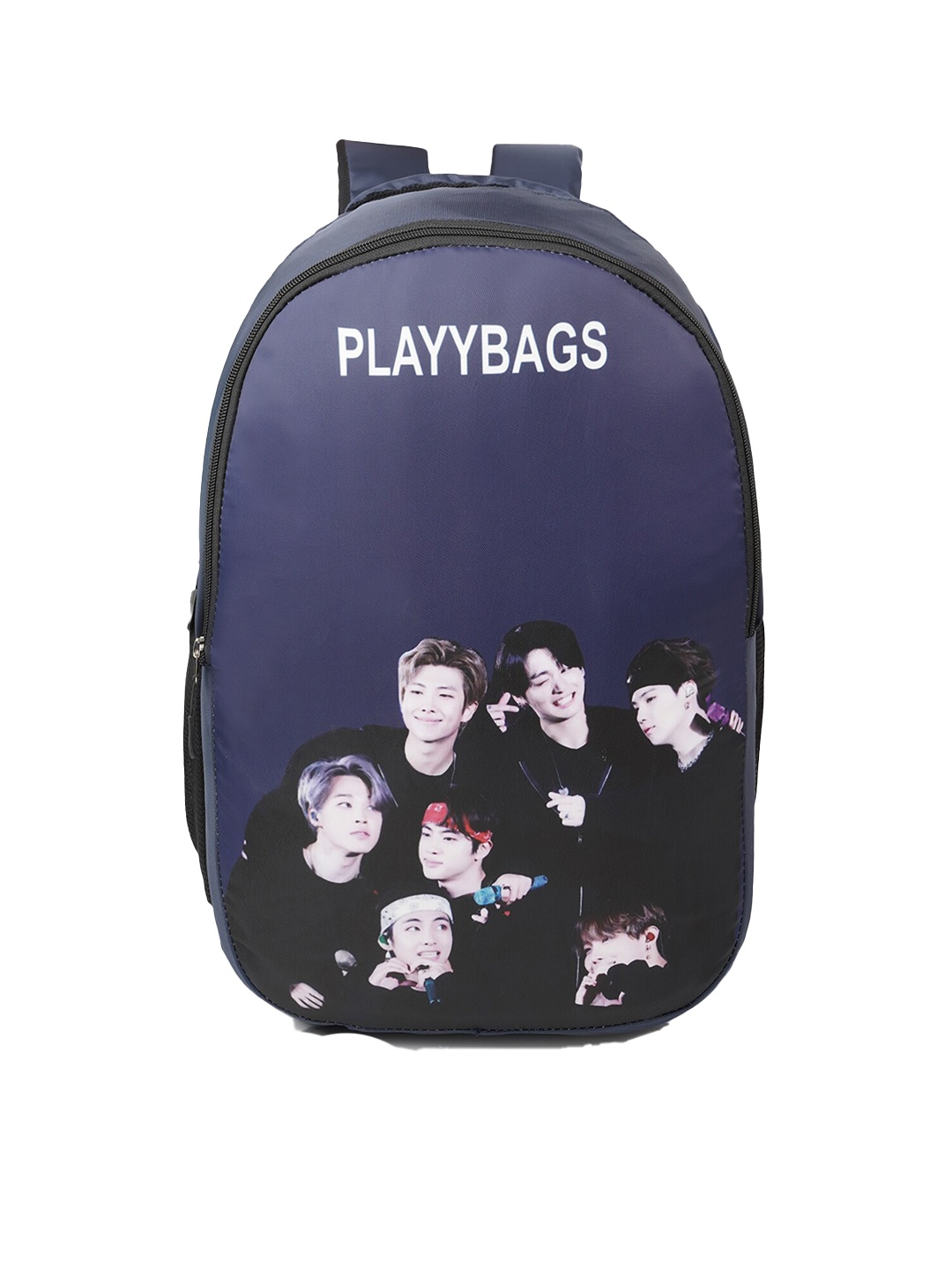 

PLAYYBAGS Water Resistant BTS Large Backpack With Rain Cover, Navy blue